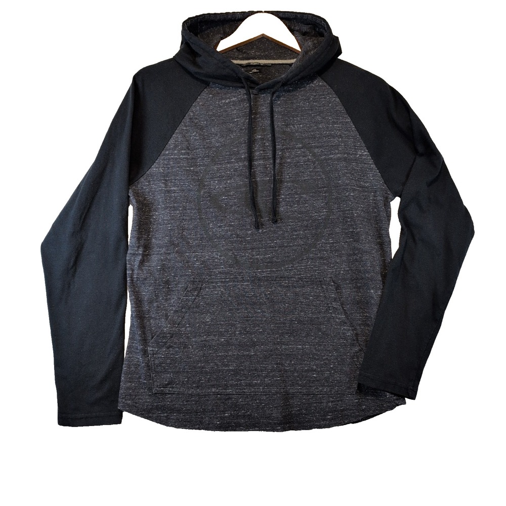 ONeill Mens Raglan Hoodie Charcoal Heather Black Logo Size Small Skate School